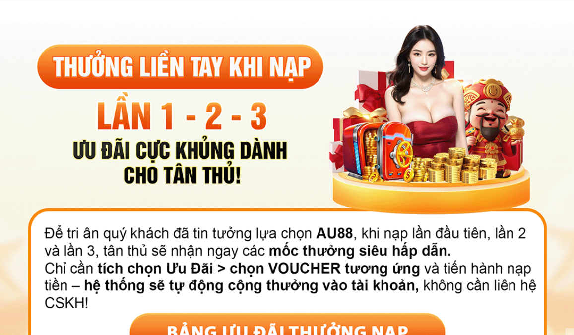 🎁 Khuyến Mãi Tân Thủ AU88 – Nhận Thưởng Hấp Dẫn Ngay 88k - Zohije